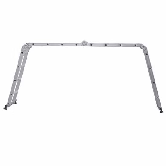 4,7 Meter große, faltbare Mehrzweck-Trittleiter aus Aluminium und Aluminium mit kleinen Scharnieren und rutschfester Basis